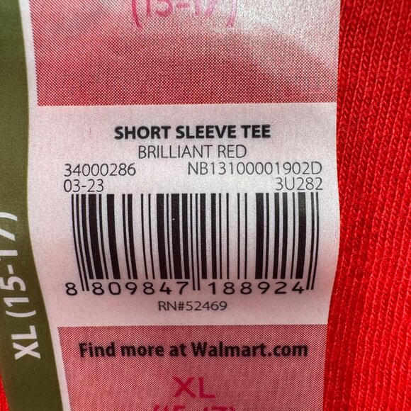 No Boundaries Womens Junior Size XL (15-17) Red Short Sleeve T-Shirt - Picture 3 of 7